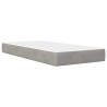 Cadre de lit avec matelas Gris clair 90 x 190 cm Velours 616666616666