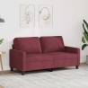 Canapé à 2 places Rouge bordeaux 140 cm Tissu 616670616670