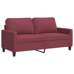 Canapé à 2 places Rouge bordeaux 140 cm Tissu 616670616670