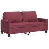 Canapé à 2 places Rouge bordeaux 140 cm Tissu 616670616670