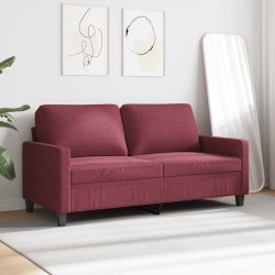 Canapé à 2 places Rouge bordeaux 140 cm Tissu 616670616670