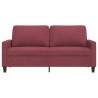 Canapé à 2 places Rouge bordeaux 140 cm Tissu 616670616670