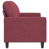 Canapé à 2 places Rouge bordeaux 140 cm Tissu 616670616670