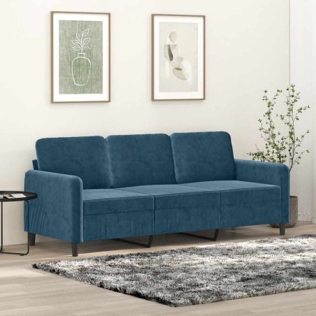 Canapé à 3 places Bleu 180 cm Velours 616671616671