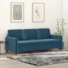 Canapé à 3 places Bleu 180 cm Velours 616671616671