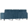 Canapé à 3 places Bleu 180 cm Velours 616671616671