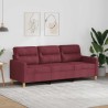 Canapé à 3 places Rouge bordeaux 180 cm Tissu 616673616673