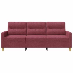 Canapé à 3 places Rouge bordeaux 180 cm Tissu 616673616673