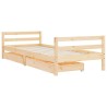 Cadre de lit pour enfants gris 80x200 cm bois de pin massif 616678616678