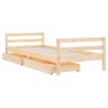Cadre de lit pour enfants gris 80x200 cm bois de pin massif 616678616678