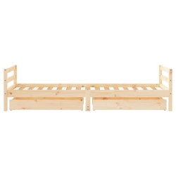 Cadre de lit pour enfants gris 80x200 cm bois de pin massif 616678616678