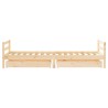 Cadre de lit pour enfants gris 80x200 cm bois de pin massif 616678616678