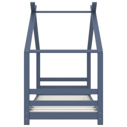 Cadre de lit d'enfant Gris Bois de pin massif 80x160 cm 616679616679