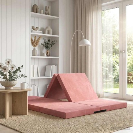 Canapé-lit pliable 140 x 67 x 45 cm Rose 616681616681