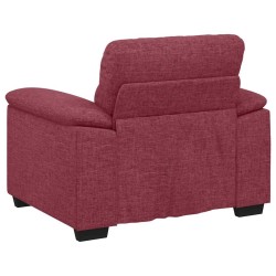 Canapé/Fauteuil rouge vin 100x81x84 cm tissu 616682616682