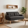 Canapé love seat avec capitonnage en boutons Noir Bouclé 616683616683