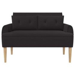 Canapé love seat avec capitonnage en boutons Noir Bouclé 616683616683