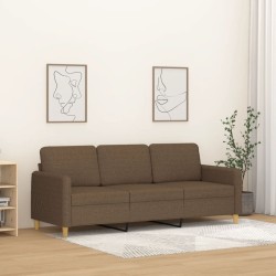 Canapé à 3 places Marron 180 cm Tissu 616684616684