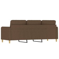 Canapé à 3 places Marron 180 cm Tissu 616684616684
