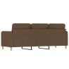 Canapé à 3 places Marron 180 cm Tissu 616684616684