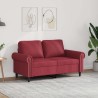Canapé à 2 places Rouge bordeaux 120 cm Similicuir 616685616685