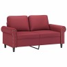 Canapé à 2 places Rouge bordeaux 120 cm Similicuir 616685616685