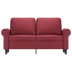Canapé à 2 places Rouge bordeaux 120 cm Similicuir 616685616685
