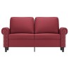 Canapé à 2 places Rouge bordeaux 120 cm Similicuir 616685616685