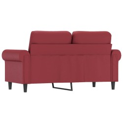 Canapé à 2 places Rouge bordeaux 120 cm Similicuir 616685616685