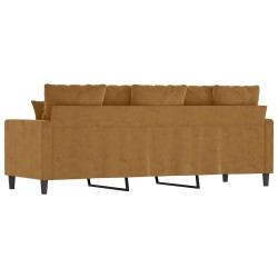 Canapé à 3 places Marron 180 cm Velours 616686616686