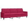 Canapé à 3 places Rouge bordeaux 210 cm Velours 616688616688