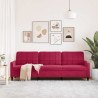 Canapé à 3 places Rouge bordeaux 210 cm Velours 616688616688