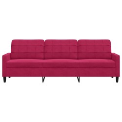 Canapé à 3 places Rouge bordeaux 210 cm Velours 616688616688