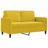 Canapé à 2 places Jaune 120 cm Velours 616692616692