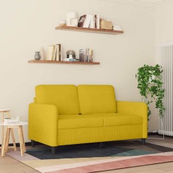 Canapé à 2 places Jaune 120 cm Velours 616692616692