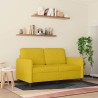 Canapé à 2 places Jaune 120 cm Velours 616692616692