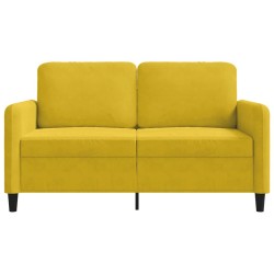 Canapé à 2 places Jaune 120 cm Velours 616692616692