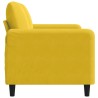 Canapé à 2 places Jaune 120 cm Velours 616692616692