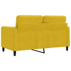 Canapé à 2 places Jaune 120 cm Velours 616692616692