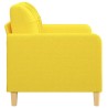 Canapé à 2 places Jaune clair 120 cm Tissu 616693616693