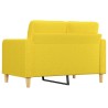Canapé à 2 places Jaune clair 120 cm Tissu 616693616693
