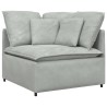 Canapé modulable avec coussins velours gris clair 616697616697