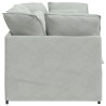Canapé modulable avec coussins velours gris clair 616697616697