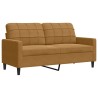 Canapé à 2 places Marron 140 cm Velours 616698616698