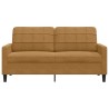 Canapé à 2 places Marron 140 cm Velours 616698616698