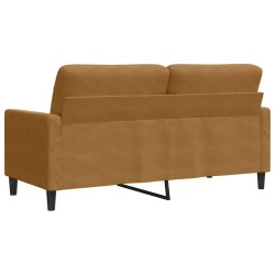 Canapé à 2 places Marron 140 cm Velours 616698616698
