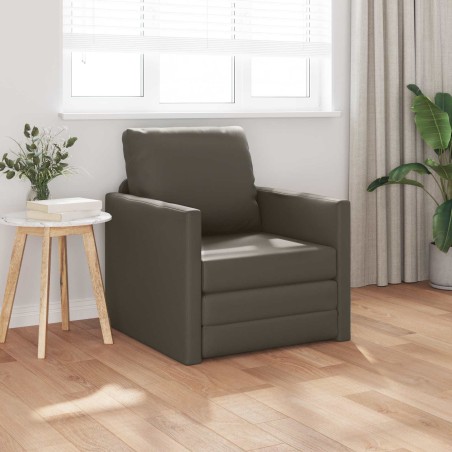 Canapé-Lit 60cm Gris Simili cuir 616703616703