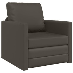 Canapé-Lit 60cm Gris Simili cuir 616703616703