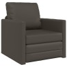 Canapé-Lit 60cm Gris Simili cuir 616703616703
