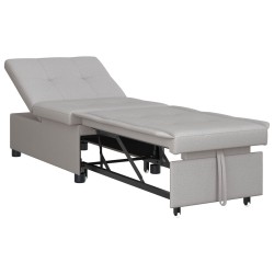 Canapé-lit escamotable Gris 194 x 50 x 82 cm tissu 616704616704